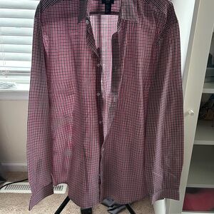 H&M Red and White Checkered Casual Shirt